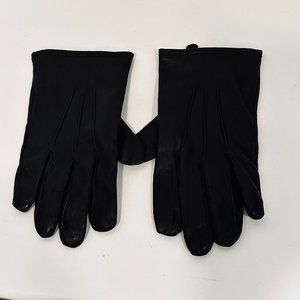 Mens Soft Leather Gloves 40 Grams Thinsulate Insulation Black Lined Size Medium
